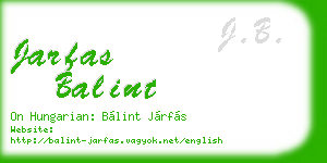 jarfas balint business card